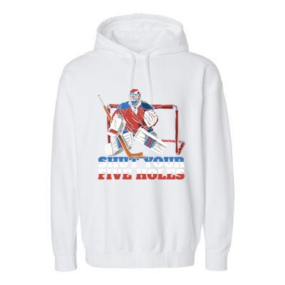 Ice Hockey Coach Ice Hockey Player Ice Hockey Stick Gift Garment-Dyed Fleece Hoodie