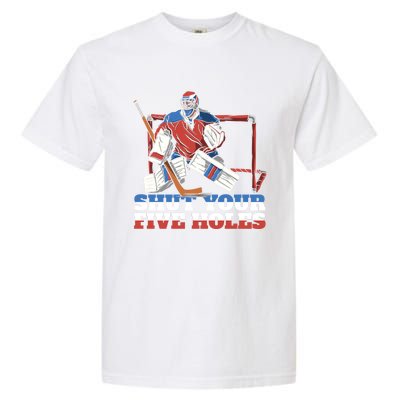 Ice Hockey Coach Ice Hockey Player Ice Hockey Stick Gift Garment-Dyed Heavyweight T-Shirt