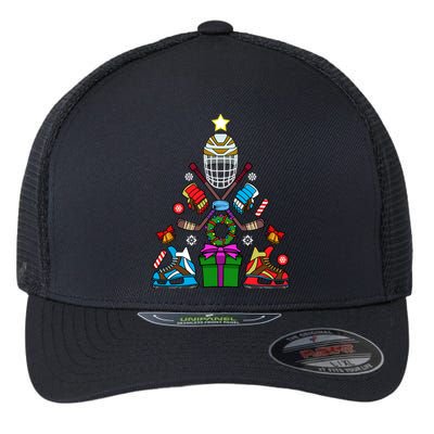 Ice Hockey Christmas Tree Ornat XMas Hockey Player Gift Flexfit Unipanel Trucker Cap