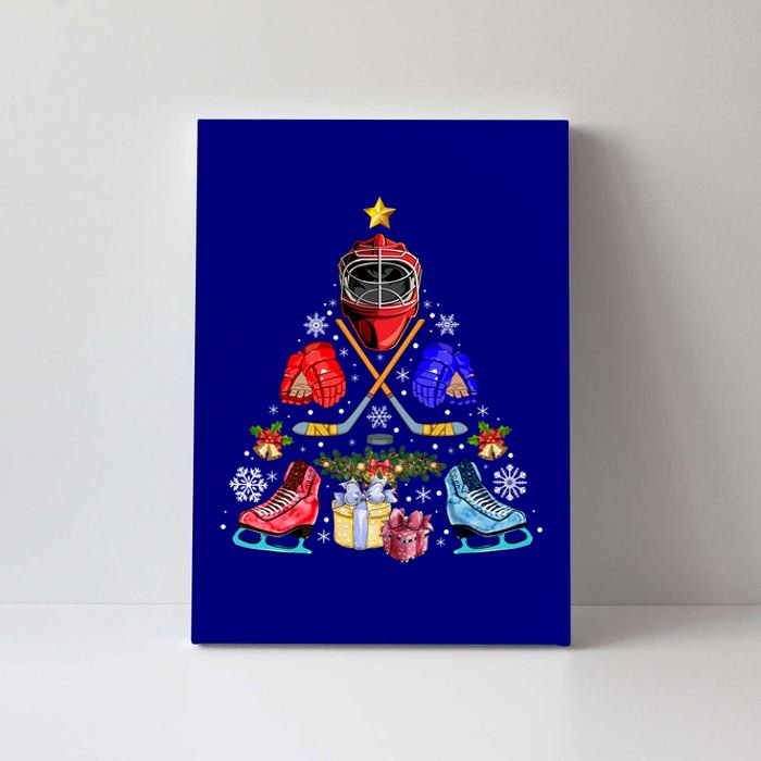 Ice Hockey Christmas Tree Ornats Funny Xmas Meaningful Gift Canvas