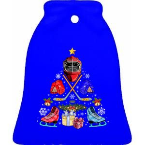 Ice Hockey Christmas Tree Ornats Funny Xmas Meaningful Gift Ceramic Bell Ornament