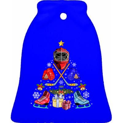 Ice Hockey Christmas Tree Ornats Funny Xmas Meaningful Gift Ceramic Bell Ornament