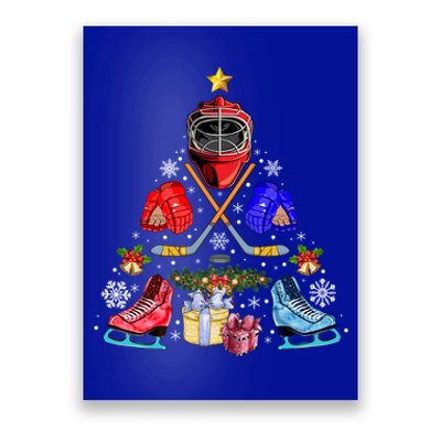 Ice Hockey Christmas Tree Ornats Funny Xmas Meaningful Gift Poster