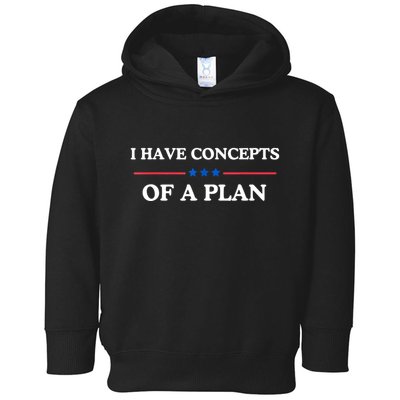 I Have Concepts Of A Plan Toddler Hoodie