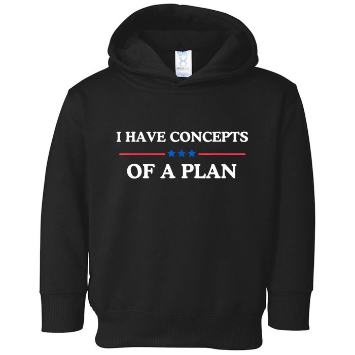 I Have Concepts Of A Plan Toddler Hoodie