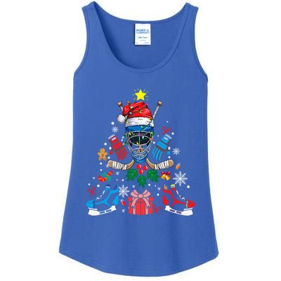 Ice Hockey Christmas Ornat Tree Santa Sports Gift Ladies Essential Tank