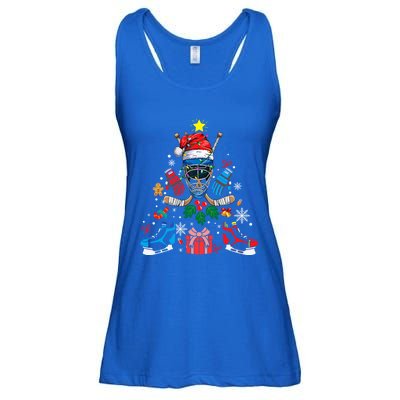 Ice Hockey Christmas Ornat Tree Santa Sports Gift Ladies Essential Flowy Tank