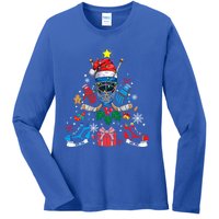 Ice Hockey Christmas Ornat Tree Santa Sports Gift Ladies Long Sleeve Shirt