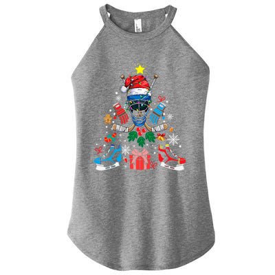 Ice Hockey Christmas Ornat Tree Santa Sports Gift Women's Perfect Tri Rocker Tank