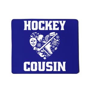 Ice Hockey Cousin Love Heart Game Day Winter Sports Fun Meaningful Gift Mousepad