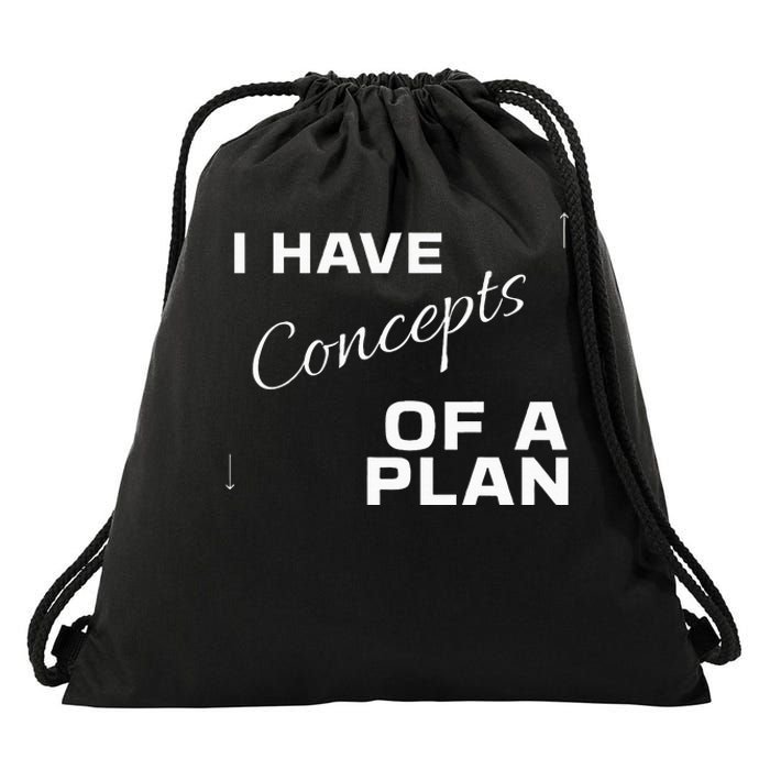 I Have Concepts Of A Plan Debate 2024 Harris V Trump Drawstring Bag