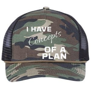 I Have Concepts Of A Plan Debate 2024 Harris V Trump Retro Rope Trucker Hat Cap