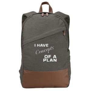 I Have Concepts Of A Plan Debate 2024 Harris V Trump Cotton Canvas Backpack