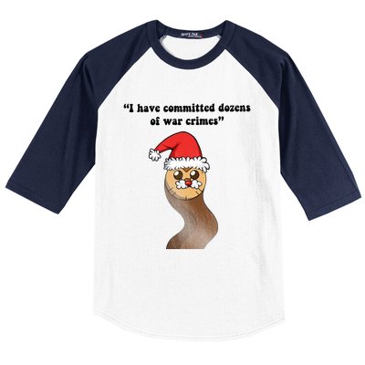 I Have Committed Dozen Of War Crimes Christmas Hooty The Owl Baseball Sleeve Shirt