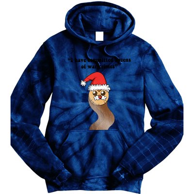 I Have Committed Dozen Of War Crimes Christmas Hooty The Owl Tie Dye Hoodie