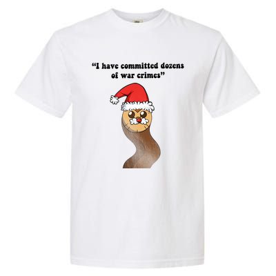 I Have Committed Dozen Of War Crimes Christmas Hooty The Owl Garment-Dyed Heavyweight T-Shirt