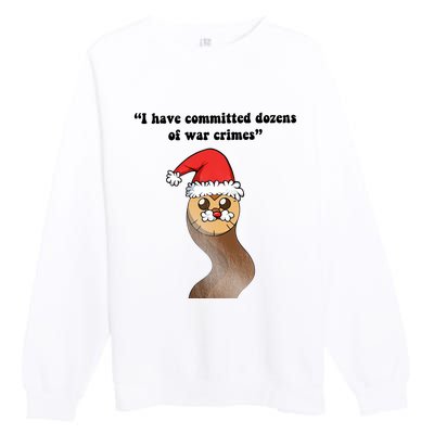 I Have Committed Dozen Of War Crimes Christmas Hooty The Owl Premium Crewneck Sweatshirt