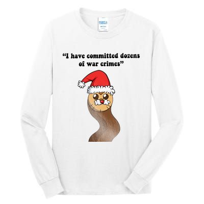 I Have Committed Dozen Of War Crimes Christmas Hooty The Owl Tall Long Sleeve T-Shirt