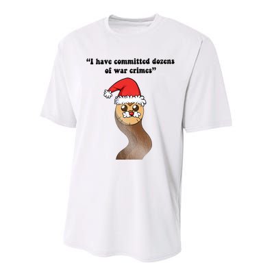 I Have Committed Dozen Of War Crimes Christmas Hooty The Owl Performance Sprint T-Shirt