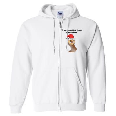 I Have Committed Dozen Of War Crimes Christmas Hooty The Owl Full Zip Hoodie