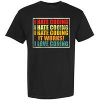 I Hate Coding It Works I Love Coding Funny Programmer Garment-Dyed Heavyweight T-Shirt