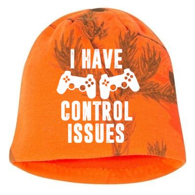 I Have Control Issue Funny Video Game Player Quote Gaming Gift Kati - Camo Knit Beanie