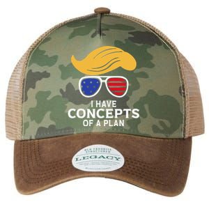 I Have Concepts Of A Plan Trump Harris Debate Legacy Tie Dye Trucker Hat