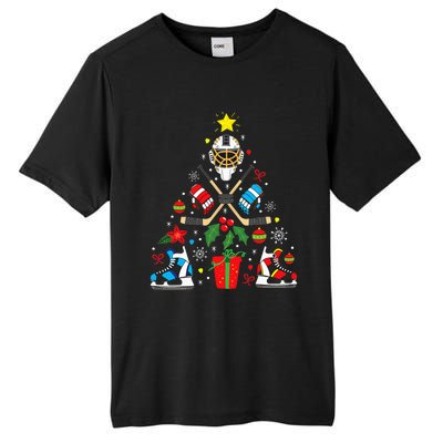 Ice Hockey Christmas Ornament Tree Funny Xmas Gift Tall Fusion ChromaSoft Performance T-Shirt