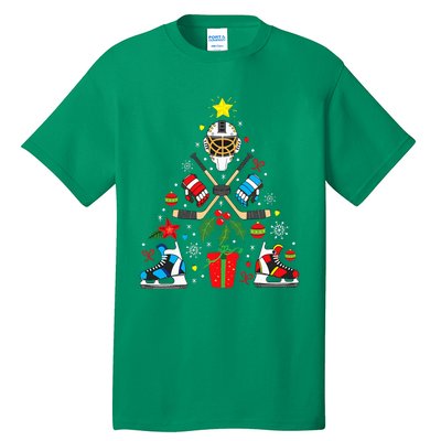 Ice Hockey Christmas Ornament Tree Funny Xmas Gift Tall T-Shirt