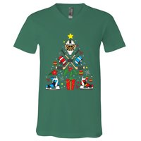 Ice Hockey Christmas Ornament Tree Funny Xmas Gift V-Neck T-Shirt