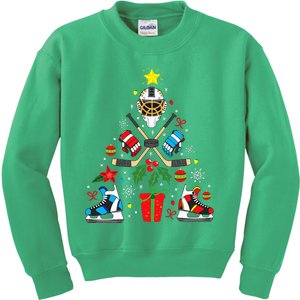 Ice Hockey Christmas Ornament Tree Funny Xmas Gift Kids Sweatshirt