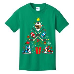 Ice Hockey Christmas Ornament Tree Funny Xmas Gift Kids T-Shirt