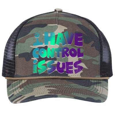 I Have Control Issues Funny Video Games Player Gift Gaming Great Gift Retro Rope Trucker Hat Cap