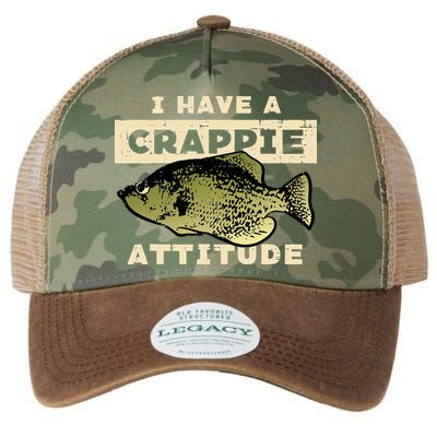 I Have Crappie Attitude Fishing Funny Fish Legacy Tie Dye Trucker Hat