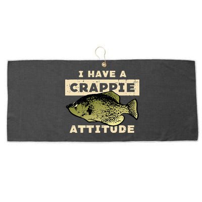 I Have Crappie Attitude Fishing Funny Fish Large Microfiber Waffle Golf Towel