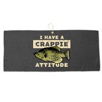 I Have Crappie Attitude Fishing Funny Fish Large Microfiber Waffle Golf Towel
