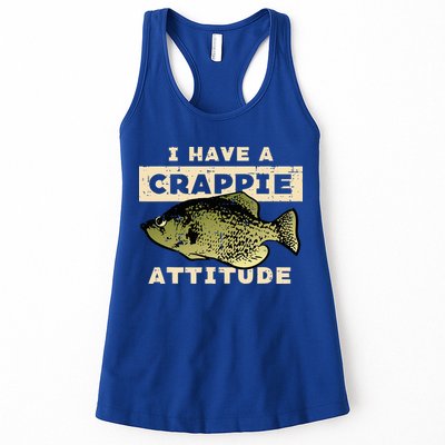 I Have Crappie Attitude Fishing Funny Fish Womens Tank Top