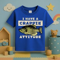 I Have Crappie Attitude Fishing Funny Fish Toddler T-Shirt