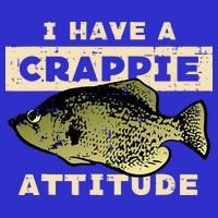 I Have Crappie Attitude Fishing Funny Fish Short Acrylic Beanie