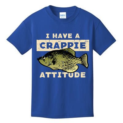 I Have Crappie Attitude Fishing Funny Fish Kids T-Shirt