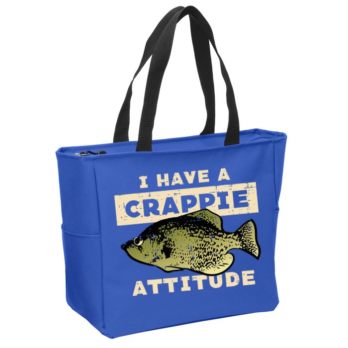 I Have Crappie Attitude Fishing Funny Fish Zip Tote Bag