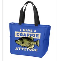 I Have Crappie Attitude Fishing Funny Fish Zip Tote Bag