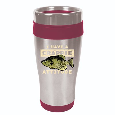 I Have Crappie Attitude Fishing Funny Fish 16oz Travel Tumbler