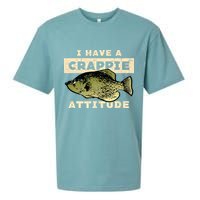 I Have Crappie Attitude Fishing Funny Fish Sueded Cloud Jersey T-Shirt