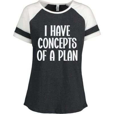 I Have Concepts Of A Plan Enza Ladies Jersey Colorblock Tee