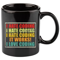 I Hate Coding It Works I Love Coding Funny Programmer 11oz C Handle Ceramic Mug