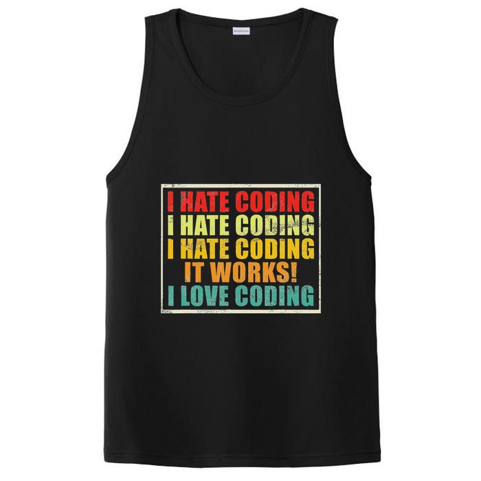 I Hate Coding It Works I Love Coding Funny Programmer PosiCharge Competitor Tank