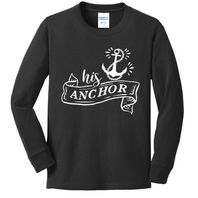 I’M Her Captain I’M His Anchor Sea Lover Matching Couple Kids Long Sleeve Shirt