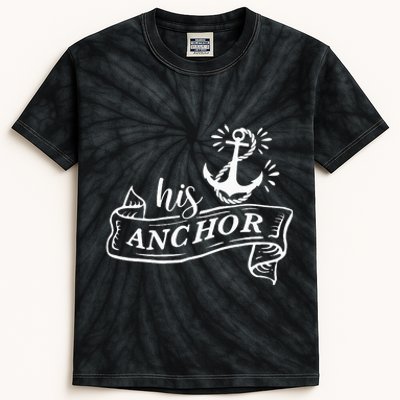 I’M Her Captain I’M His Anchor Sea Lover Matching Couple Kids Tie-Dye T-Shirt