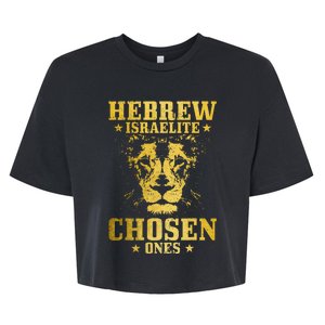 Israelite Hebrew Chosen Ones Israel Lion Of Judah Bella+Canvas Jersey Crop Tee